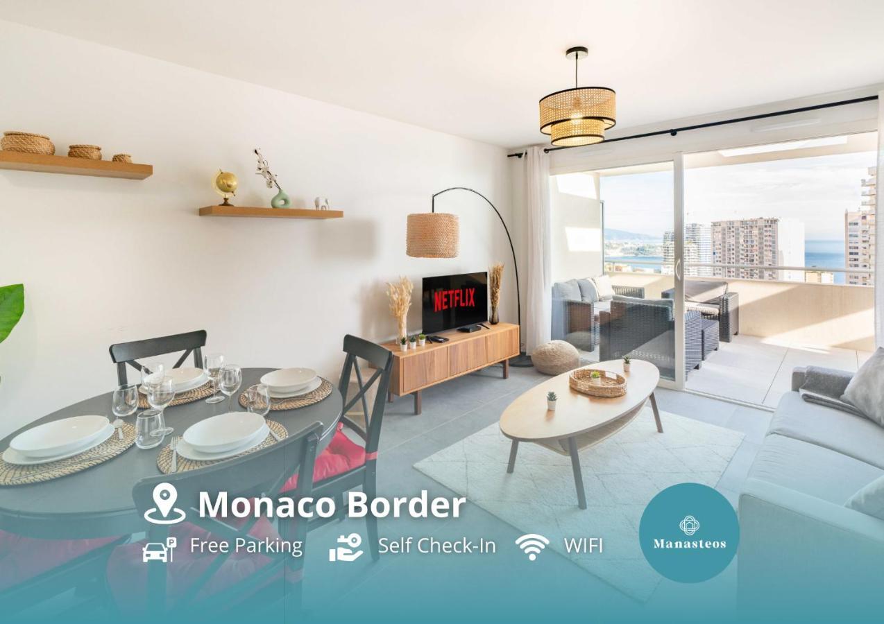 5Mn Monaco - Terrasse Vue Mer - Parking - Be Босолей Екстер'єр фото